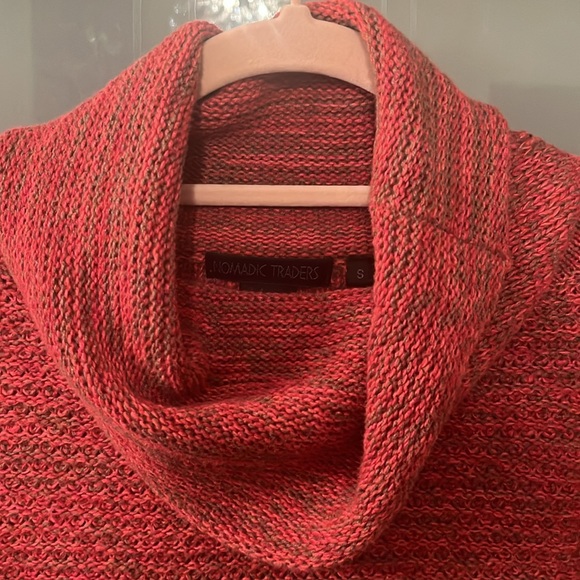 Nomadic Traders Orange Multi-colored Turtleneck Sweater - Picture 2 of 9